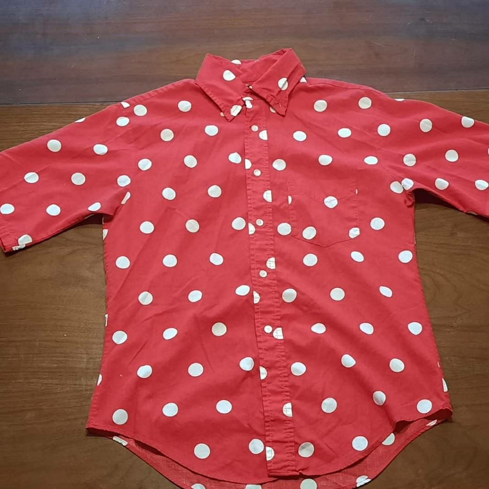 Red Polka Dot Button Down